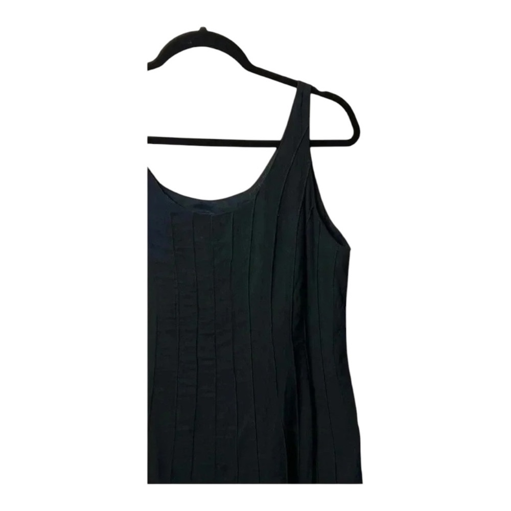 0403W. Eileen Fisher Women's M Black Sleeveless Midi Dress Casual A-Line - Picture 2 of 10